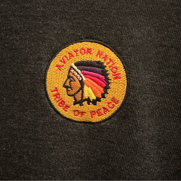 EUC Aviator Nation unisex crewneck with a “Tribe of Peace” patch on ombré front - Picture 5 of 16